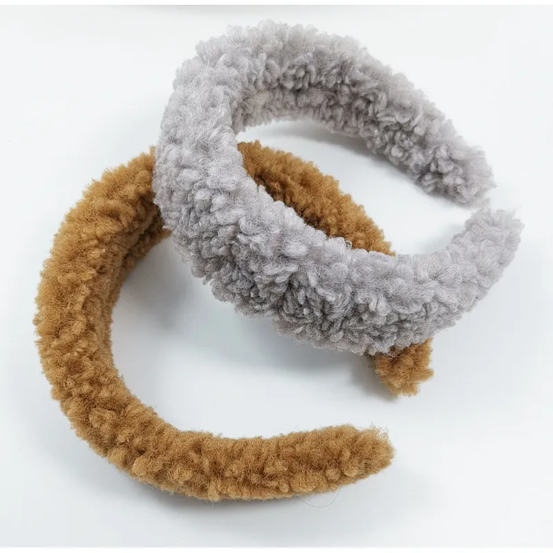 wholesale hair accessories Decorated women Furry Headbands Lamb plush hair band winter headband fur headband
