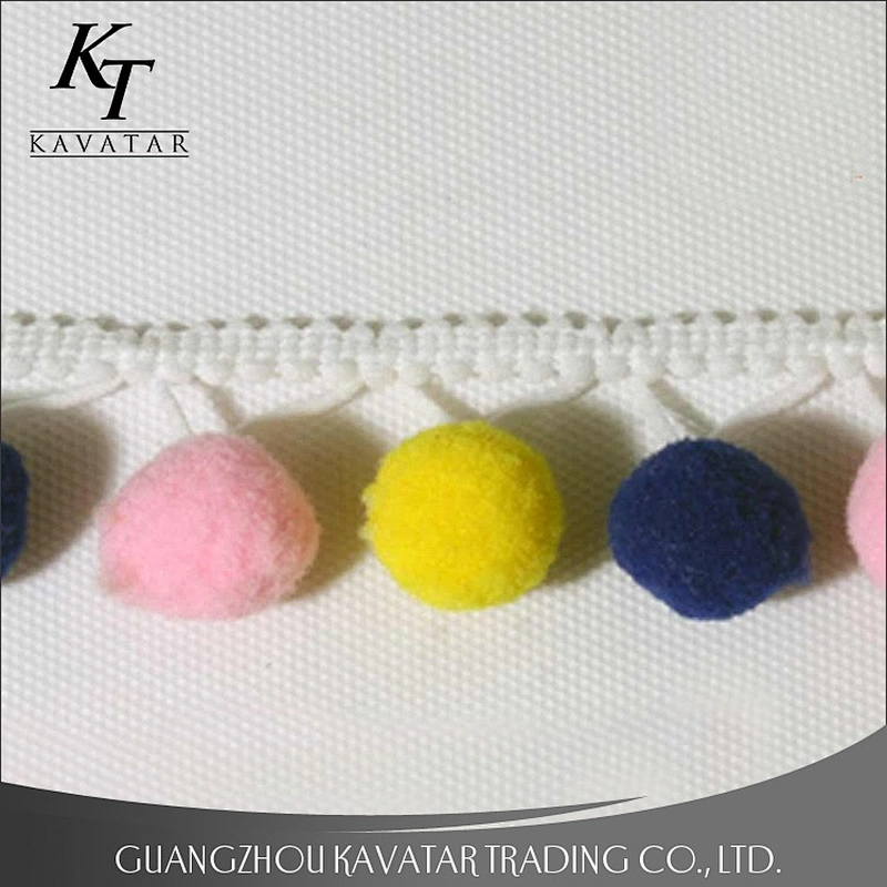 Hot sale tassel lace trimming lovely pompom trim for garment