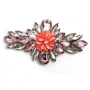 Christmas Cherry Flower Decorative Sew on Rhinestone Beaded Patches Wholesale patches for clothing