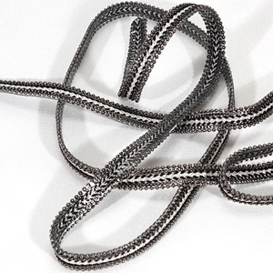 Black Accessories Beaded Hot Fix Rhinestone Trim with kavatar Espiral Chain