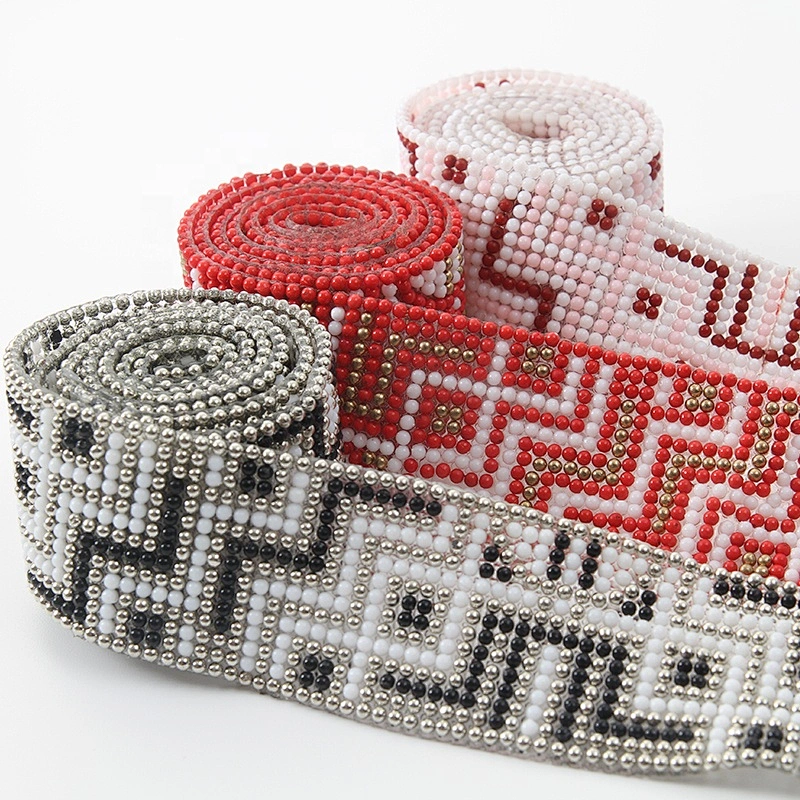 Kavatar multi color  Hotfix rhinestone Trims iron on for garment glass rhinestones belt rhinestone transfer design