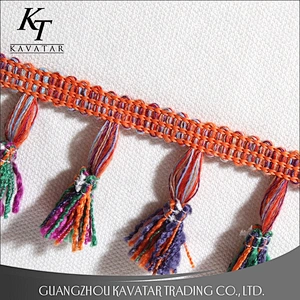 Kavatar Functional Design Colorful Tassel Fringe Lace For Garment
