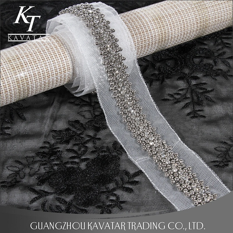 Wholesale New Design Tulle Fancy Handmade Bead Wedding Dress Trim