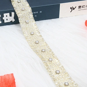 Studs Bead ribbon trim lace trim ribbon diy handmade costume dress sewing Copper Rivet Design Lace Trims