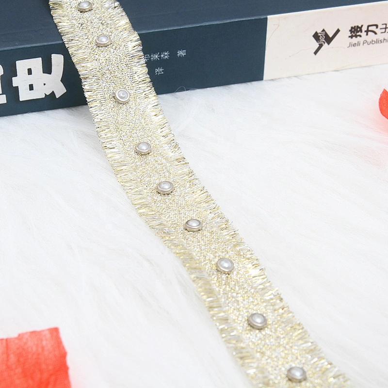 Studs Bead ribbon trim lace trim ribbon diy handmade costume dress sewing Copper Rivet Design Lace Trims