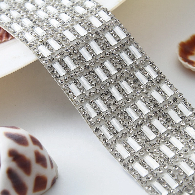 Kavatar  Wholesales Hotfix trimming rhinestone hotfix banding crystal diamond rhinestone transfer tape iron trimming