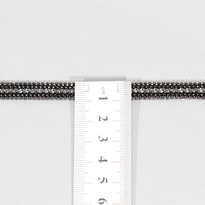 Wholesale Custom Iron On Black Accessories Chain Beaded Hot Fix Trim