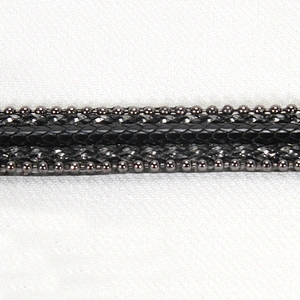 Wholesale Black Accessories Plastic Beaded HotFix Transfer Trim with Accessories Beads Chain