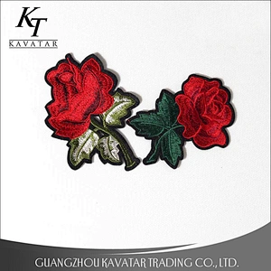 Design embroidered rosette patches for clothing custom
