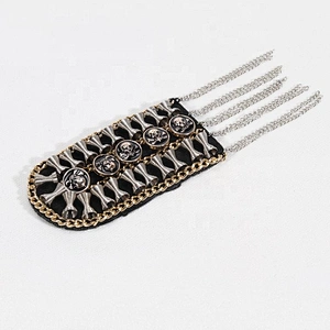 Shoulder Decoration Accessories Trim Patch With Chain For Jean