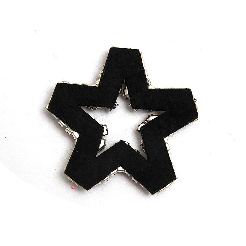 Christmas Cherry Flower Decorative Sew on Rhinestone Beaded Patches Wholesale patches for clothing