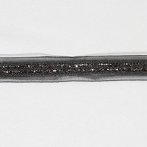 Decorative 2cm Black Copper Coated Rhinestone Beaded Mesh Lace Trim