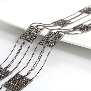 Kavatar Wholesale Cheap Rhinestone Trim Rhinestone Fashion  Hotfix trim Theme Rhinestone Of Clothing Iron on Trims