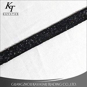 Good quality Black Polyester Knitted Ribbon Grosgrain Tape For Clothing
