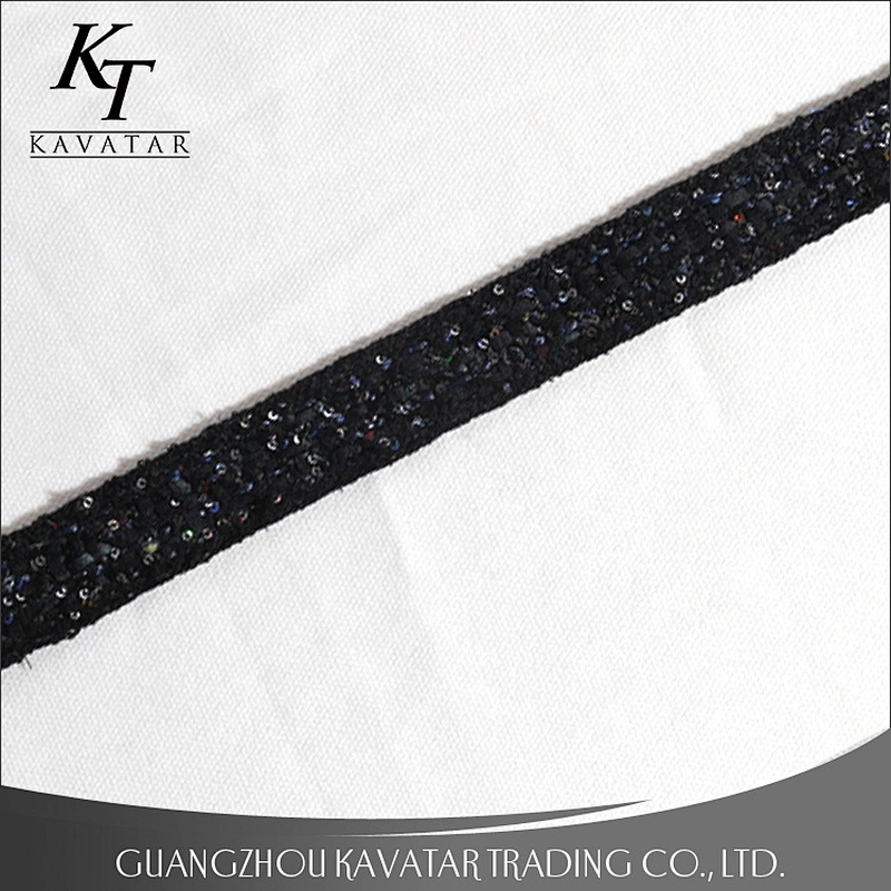 Good quality Black Polyester Knitted Ribbon Grosgrain Tape For Clothing