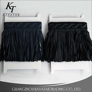 Custom faux leather fringe trim for bags and shoes