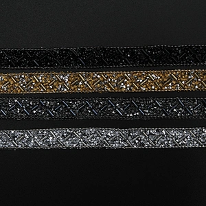 Kavatar Wholesale Garment Accessory DIY Color Trimmings and Motifs Trim Fringe Iron on Trims