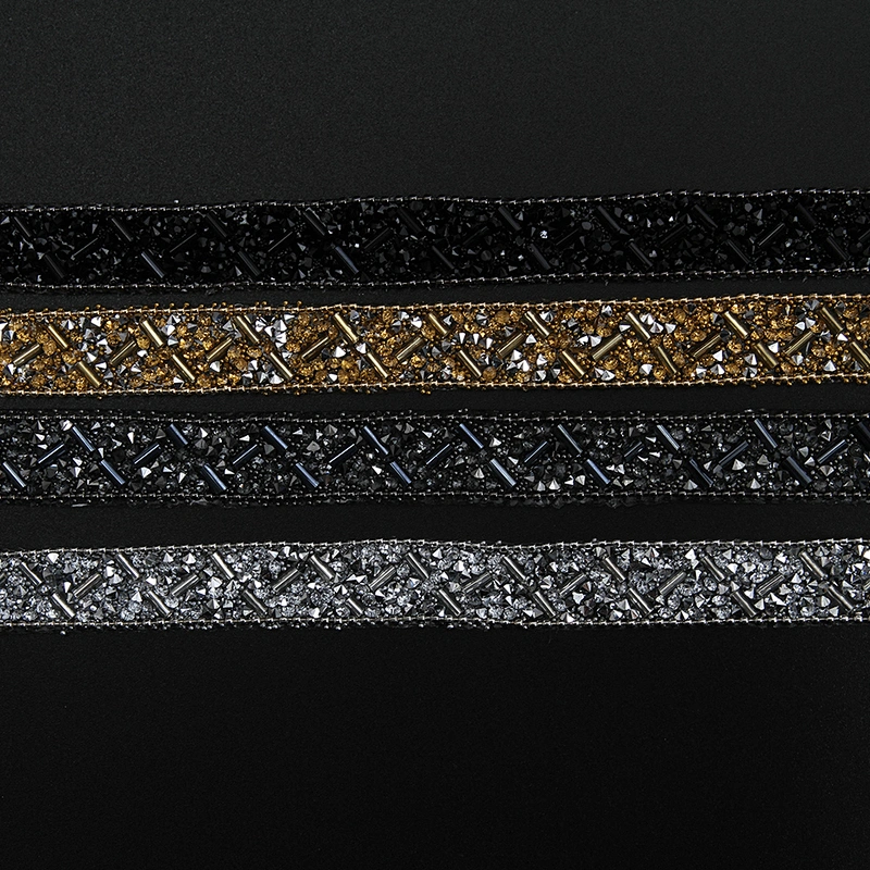 Kavatar Wholesale Garment Accessory DIY Color Trimmings and Motifs Trim Fringe Iron on Trims