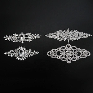 Kavatar Wholesale Crystal Patch Rhinestone Applique For Dress