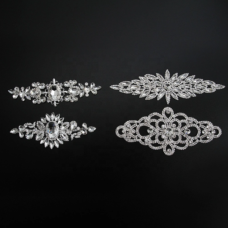 Kavatar Wholesale Crystal Patch Rhinestone Applique For Dress