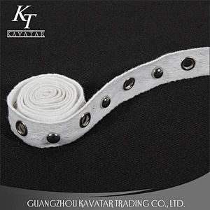 Kavatar White New Designs Cotton Eyelet Lace Fabric