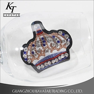 Beautiful Crown Shape Beaded Crystal Patches