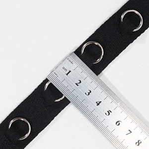 Classic style polyester/cotton herringbone tape trim with Copper ring