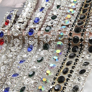 fashion embroidered gold bead lace trim  beaded trim by the yard for bags