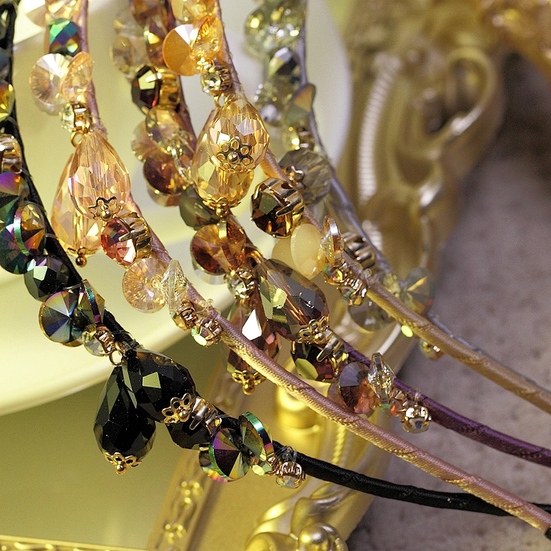Headbands for women 2020 Korean baroque diamond flower hair band web celebrity street beat hair band