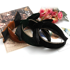 Fashion headbands  2020  pearl headband winter headband furry  butterfly for girls hair accessories