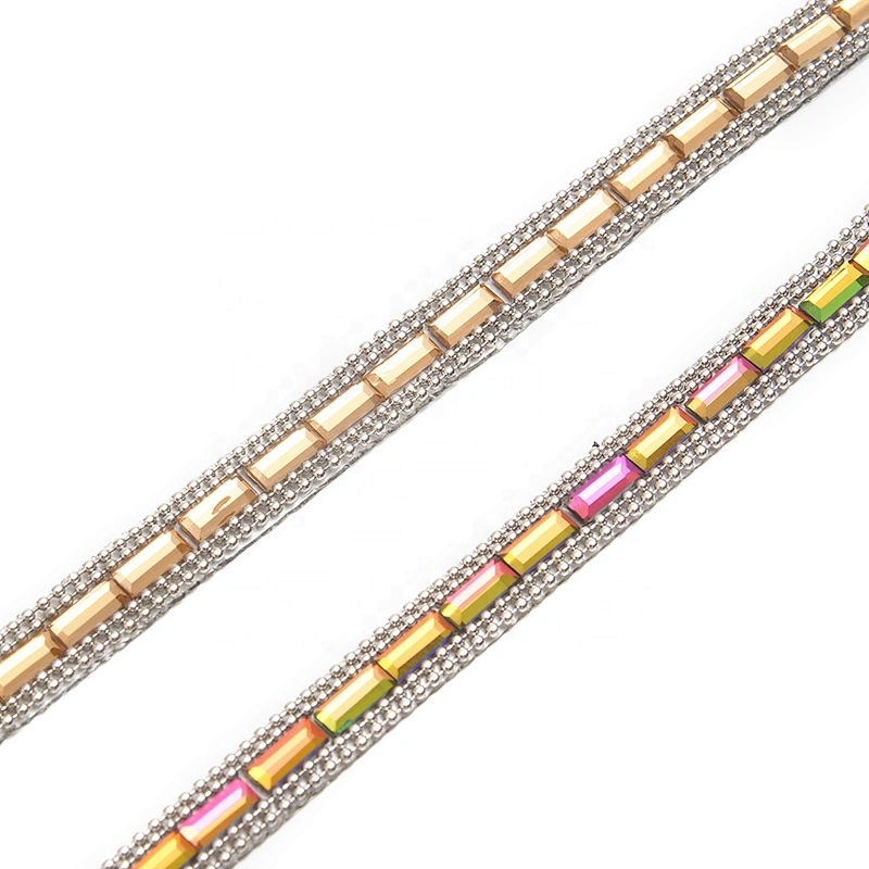 wholesalehot Banding Trim hotfix rhinestones trimming hot  to bead  Glass  trimming  for shoes  for Clothing for hat  for dress transfers