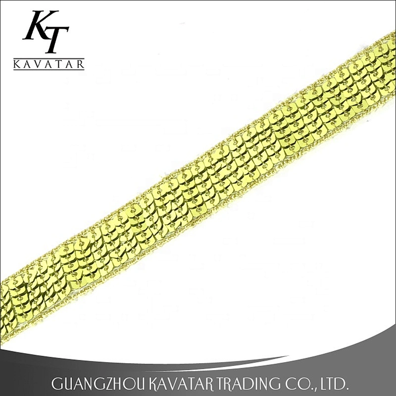 Fashion embroidery pink sequin grosgrain ribbon for garment