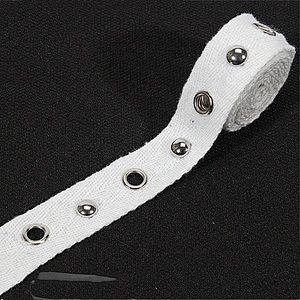 Kavatar White New Designs Cotton Eyelet Lace Fabric