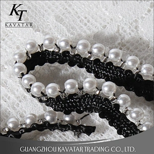 Wholesale Drilled Beaded Lace Trim Decorative Tape For Pants