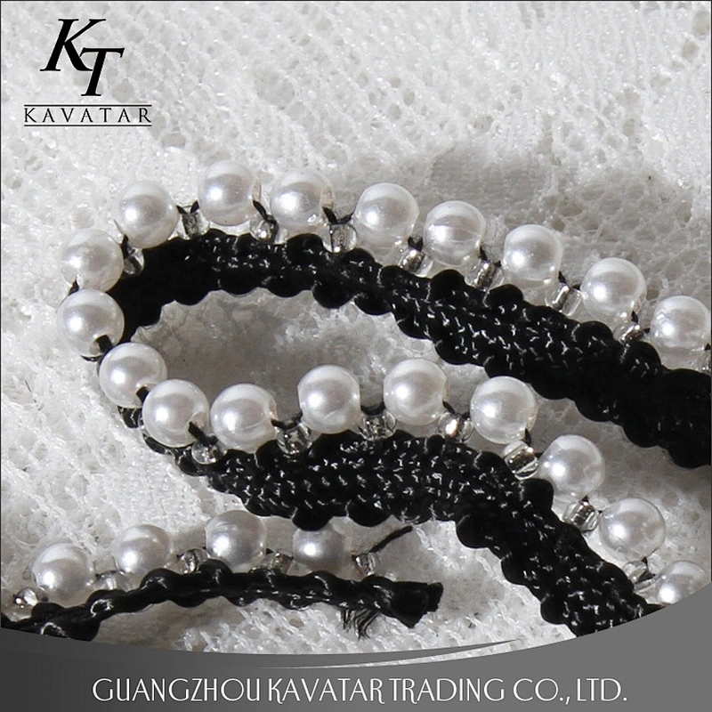 Wholesale Drilled Beaded Lace Trim Decorative Tape For Pants
