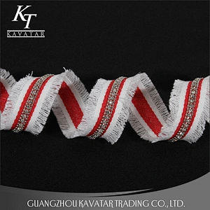 Wholesale hot selling braided trim with nylon tape for garments