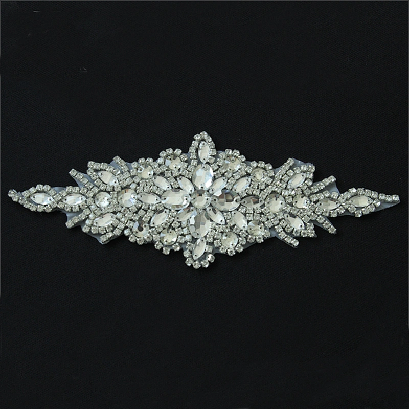 Handmade Fashion Embroidered Bead And Stone Appliques For Bride Wedding Evening Dress