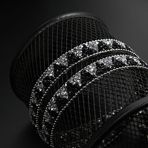 Kavatar Wholesale Accessories Chain Beaded Rhinestone Hotfix Trim Garment Accessory  Iron on Trims