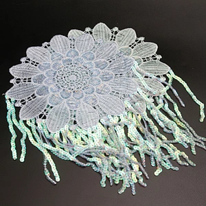 Factory supplies water - soluble bead embroidery clothing accessories lace embroidery fabric sequins decoration