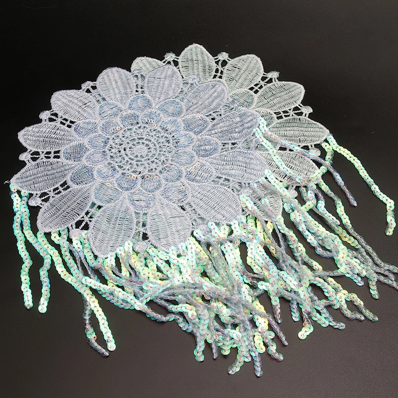 Factory supplies water - soluble bead embroidery clothing accessories lace embroidery fabric sequins decoration