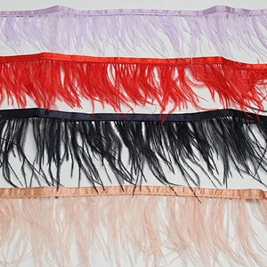 KAVATAR High quality ostrich feather decoration dress dress shoe hat ribbon feather decoration party trim craft