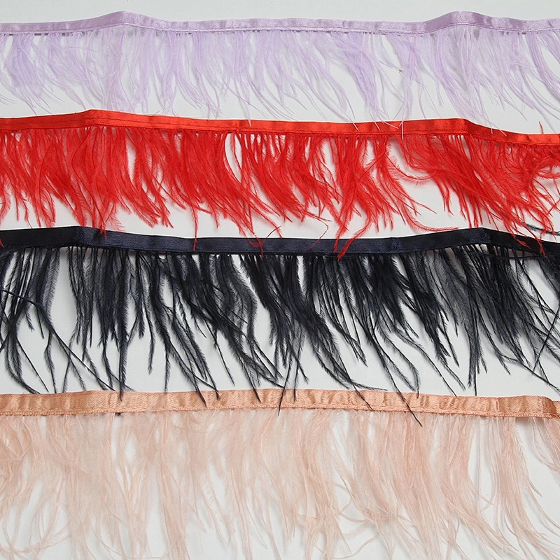 KAVATAR High quality ostrich feather decoration dress dress shoe hat ribbon feather decoration party trim craft