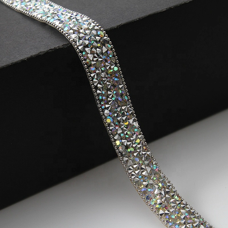 1.5cm hotfix rhinestone crystal ab tape pointback stone hotfix transfer for decoration