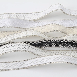 New Design Cotton Lace with Hotfix Rhinestone Transfer Sticker Trim For Women Clothes