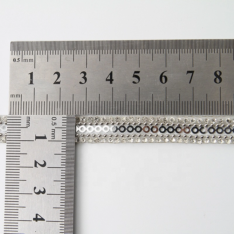 Iron on  crystal  hotfix sheet trimming brass Copper chain trimming for shoes wholesale