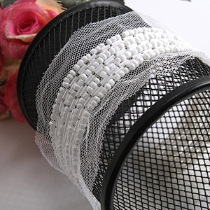 wholesale beaded trim in trimming crystal beaded Lace trim Sew on Clothes Accessories