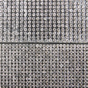 Kavatar Wholesale  2mm Aluminum Transfer Crystal Stone Mesh Sheets Trimming, Gold Accessories Base Hot Fix Rhinestone Iron on Trims