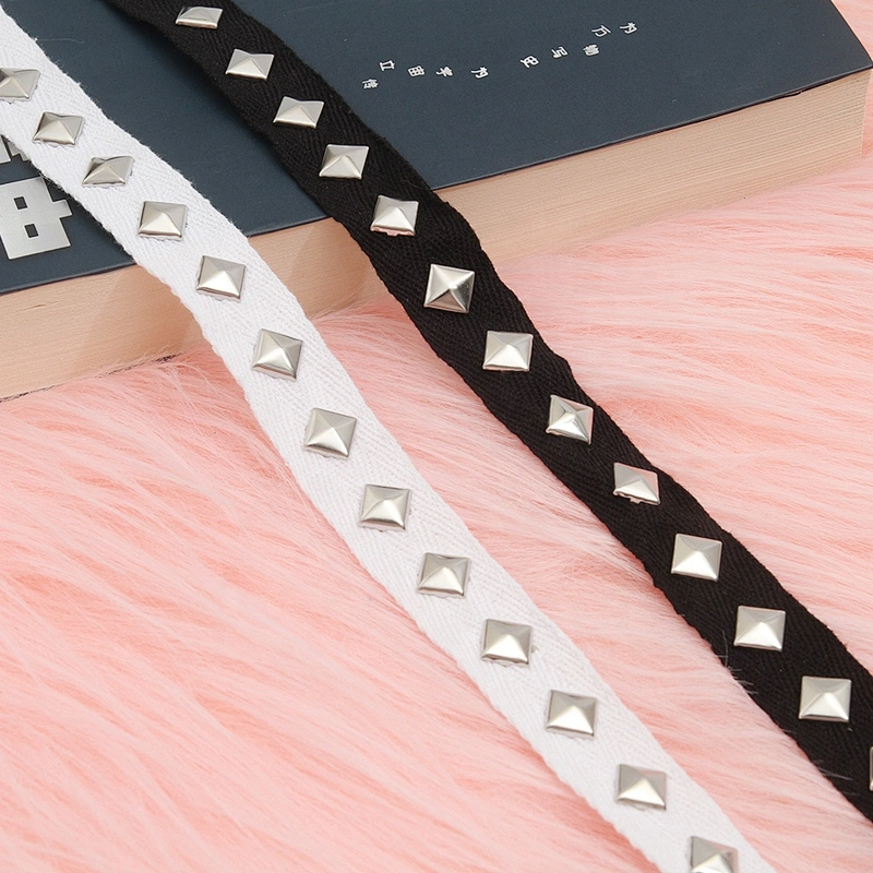 Studs diy handmade costume dress sewing trim Shoelace Net Cord Sewing Garment Accessories ribbon Design Rivet Trims