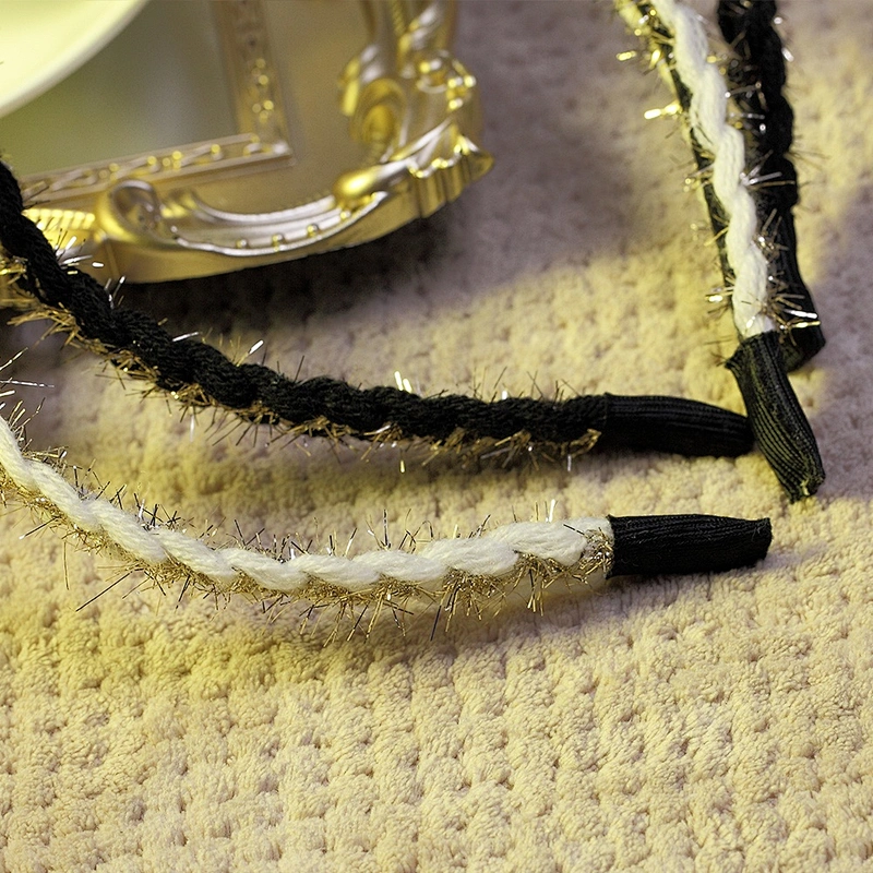 wholesale hot style rhinestone fur hairband fashion sigern twist knot headband knitted headbands for girls hair accessories