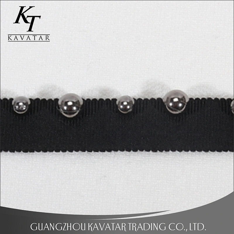 Wholesale Fashion 1.6cm Width Black Polyester Lace Trim Ribbons